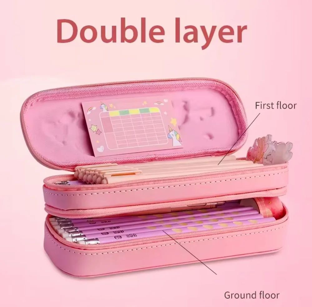 Multicolor Decker Pencil Case, PVC