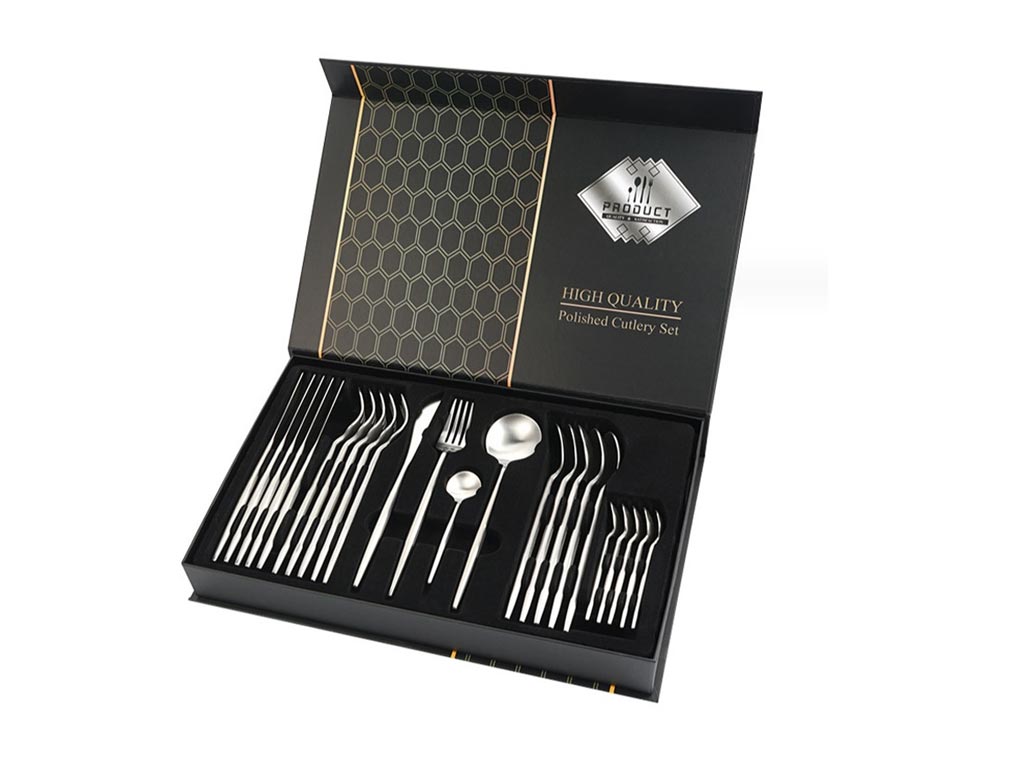 24 Piece Sterling Silver Stainless Steel Cutlery Set