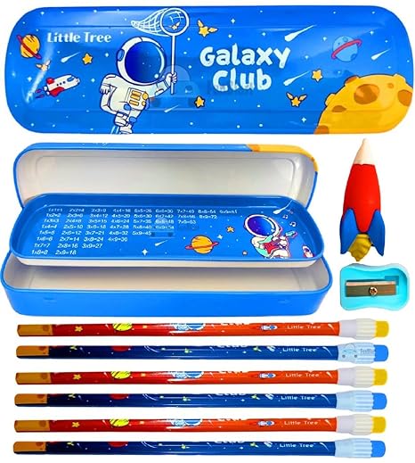 Stationery Kit for Kids - Sharpener, Pencil Set, Erasers, Ideal for Gifts for Play time