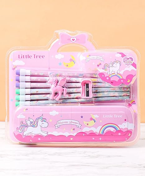 Stationary for Kindergarten, Nursery School Kids Set Pack of 9 Pcs, Perfect Birthday Return Gift for Kids - Multicolor