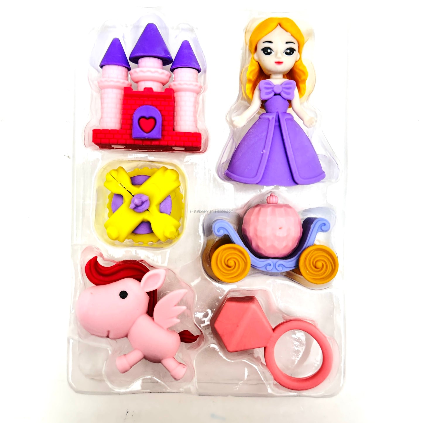 ( PACK OF 2)Creative Cartoon Mech Warrior Shape Detachable Eraser School Pencil Erasers for Children