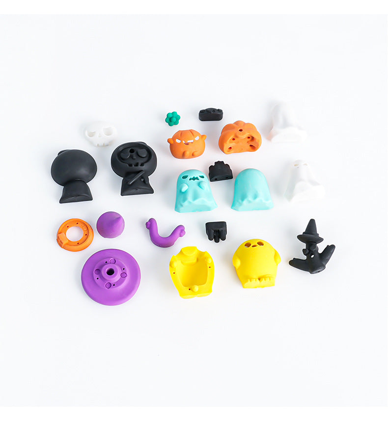 (PACK OF 2 )New Creative Student Halloween Gift Eraser Set School Stationery Cute Ghost Eraser Set Supplies