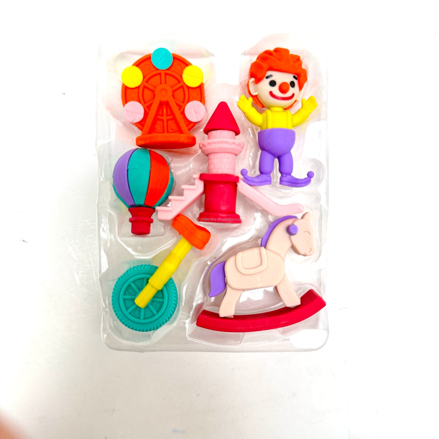 ( PACK OF 2)Creative Cartoon Cute Shape Detachable Eraser School Pencil Erasers for Children