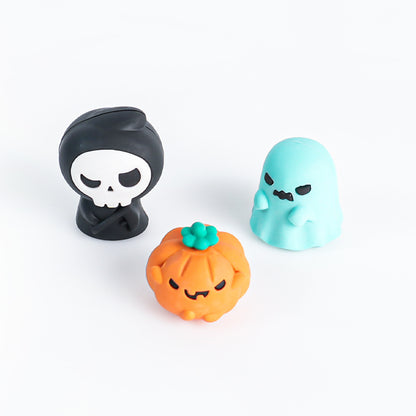 (PACK OF 2 )New Creative Student Halloween Gift Eraser Set School Stationery Cute Ghost Eraser Set Supplies