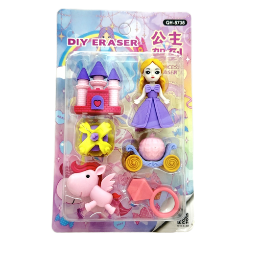 ( PACK OF 2)Creative Cartoon Mech Warrior Shape Detachable Eraser School Pencil Erasers for Children