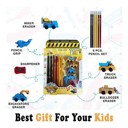 Pencil Set Colorful HB Pencils with Sharpener and Erasers for Drawing Pencil  (Multicolor)