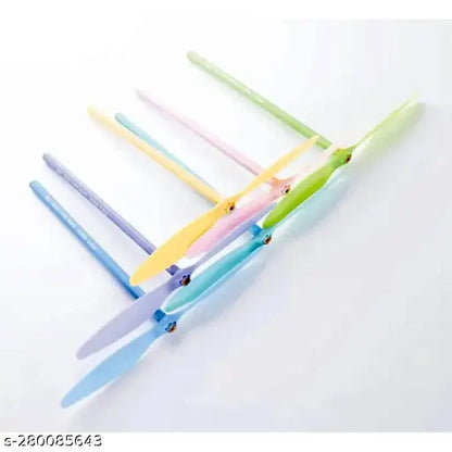 Wow&now Flying Pencil HB quality Fancy School Pencil Stationery Set for Kids for Kanjak Gifts,Birthday Return Gift Drawing & Sketching. 4 Pencils and 1 Fan in Each Package