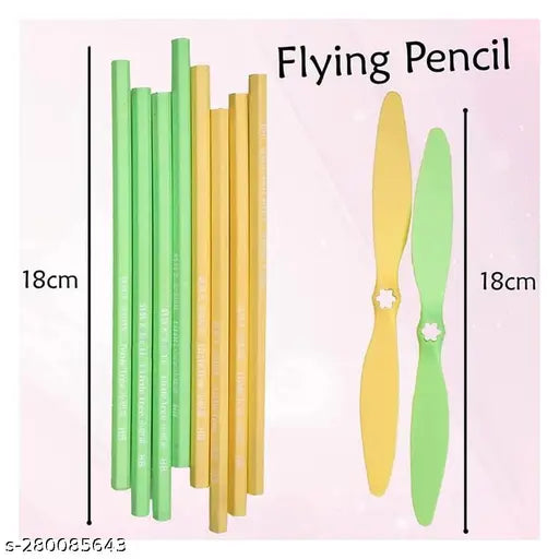 Wow&now Flying Pencil HB quality Fancy School Pencil Stationery Set for Kids for Kanjak Gifts,Birthday Return Gift Drawing & Sketching. 4 Pencils and 1 Fan in Each Package