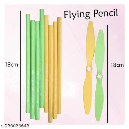 Wow&now Flying Pencil HB quality Fancy School Pencil Stationery Set for Kids for Kanjak Gifts,Birthday Return Gift Drawing & Sketching. 4 Pencils and 1 Fan in Each Package
